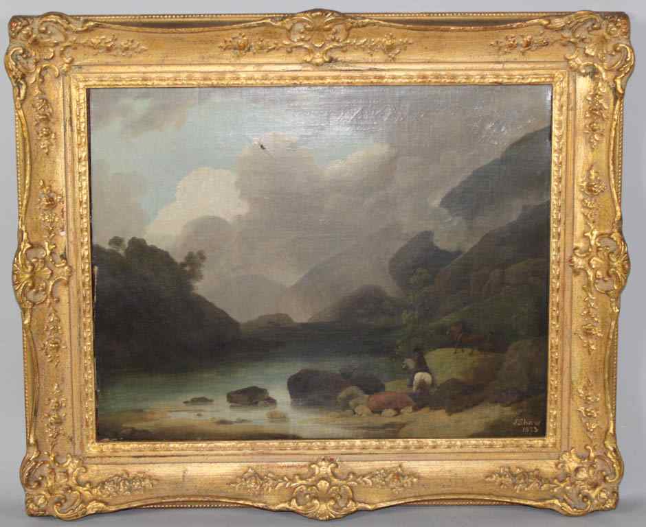 Appraisal: ATTRIBUTED TO JOSHUA H SHAW AMERICAN - LANDSCAPE Oil on