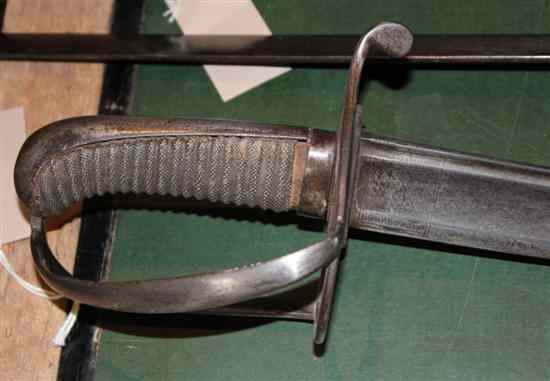 Appraisal: An unusual cavalry officer's sword the blade etched with hussar