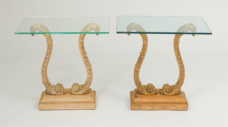 Appraisal: Style of Grosfeld House Pair of Art Deco End Tables