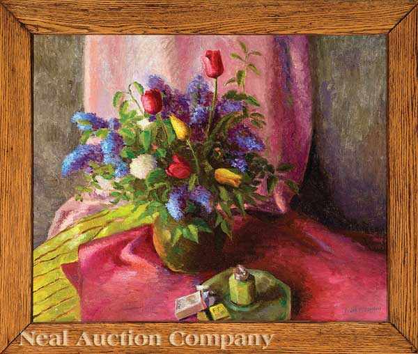 Appraisal: Frank Marsdon London American - Still Life of Tulips and