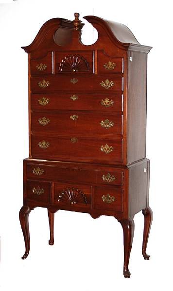 Appraisal: A Queen Anne style mahogany highboy