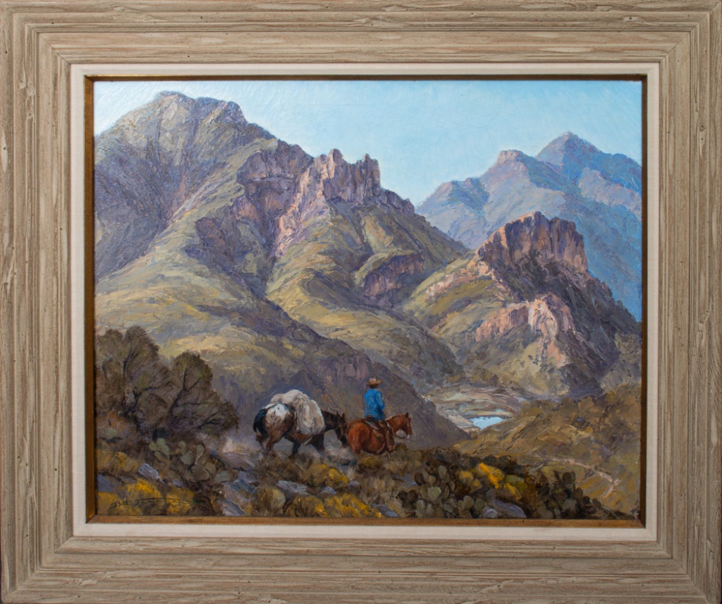 Appraisal: BILL FREEMAN THE ADVENTURER OIL ON CANVAS Bill Freeman American