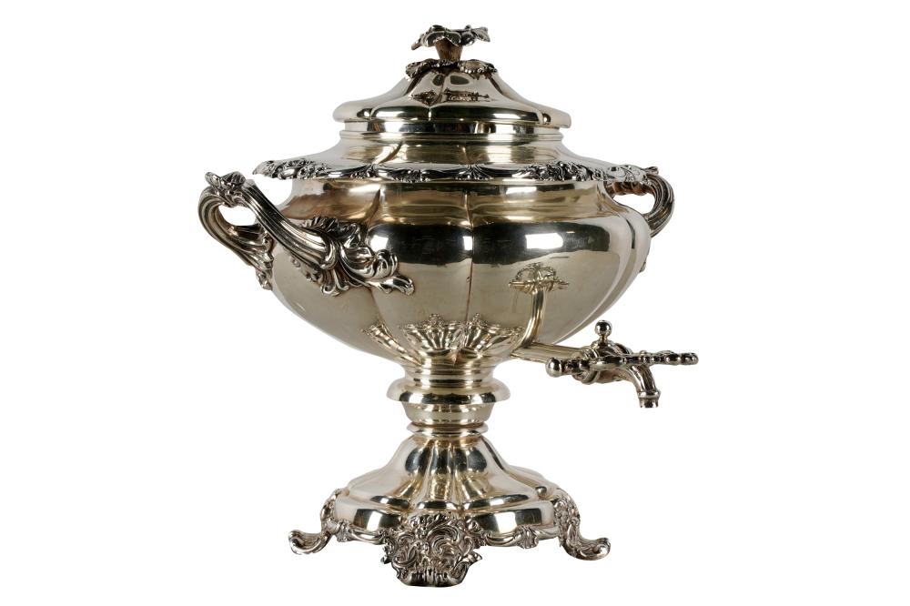 Appraisal: SILVERPLATE HOT WATER URNProvenance The Estate of Dr Leon and