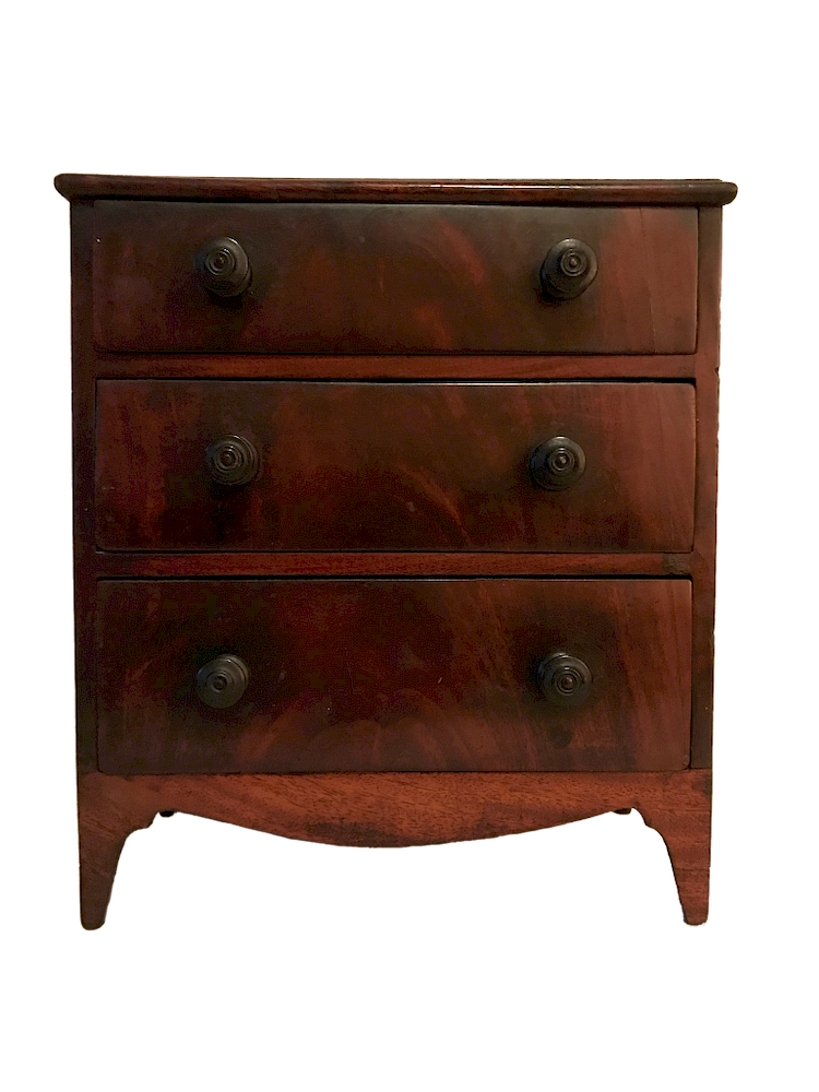 Appraisal: Minature Sheraton Chest Drawers Miniature Sheraton Chest of Drawers Miniature