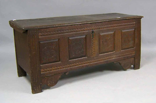 Appraisal: Jacobean oak coffer made from period and non-period elements h