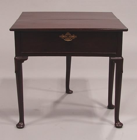 Appraisal: Mahogany Flip top with gateleg single drawer base Queen Anne