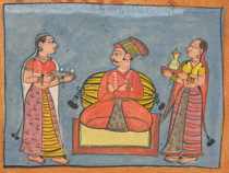 Appraisal: A Courtly Scene from India th Century A young man