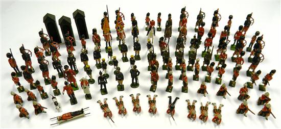 Appraisal: Assortment of hand-painted toy soldiers British Scots zouaves black colonial