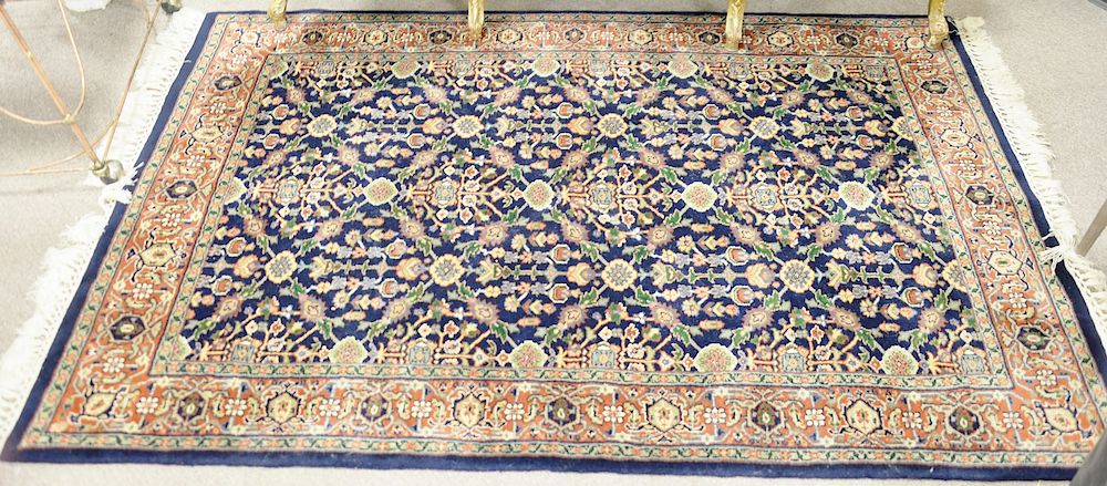 Appraisal: Oriental throw rug ' x ' Oriental throw rug '