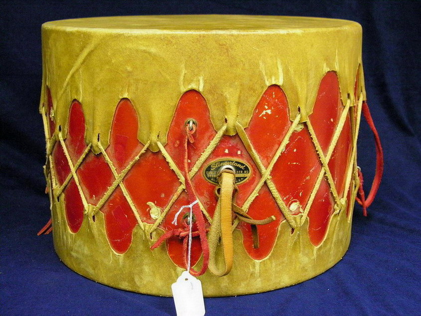 Appraisal: NATIVE AMERICAN SNARE DRUM STRETCHED ANIMAL HIDE Native American drum