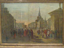 Appraisal: A large framed and glazed coloured print of a th