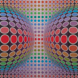 Appraisal: VICTOR VASARELY Hungarian French VICTOR VASARELY Hungarian French - Dyssscreenprint