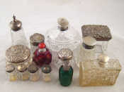 Appraisal: A mixed lot of perfume bottles jars cruets etc ten