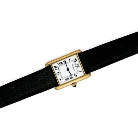 Appraisal: Gentleman's Gold Tank Wristwatch Cartier Estimate -