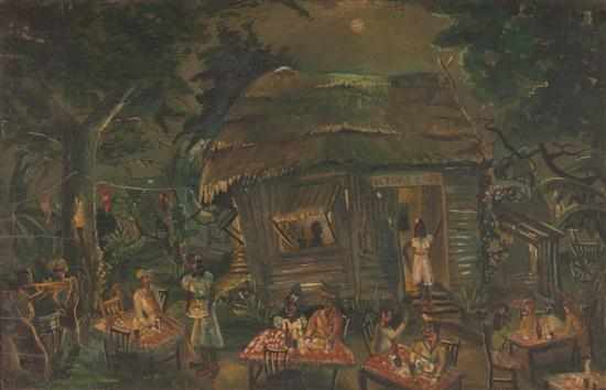 Appraisal: Melvin J Hartman American th century ''Tropic Night Life'' oil