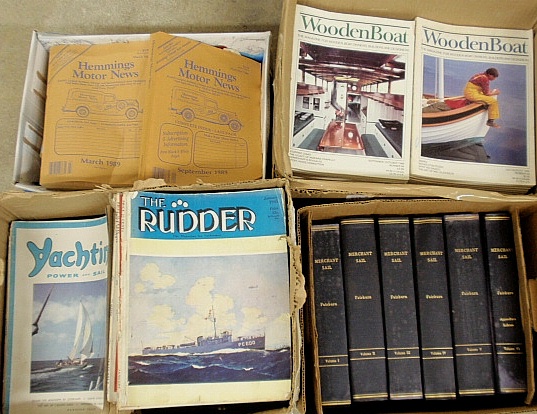 Appraisal: - Lot of four boxes of mostly nautical related books