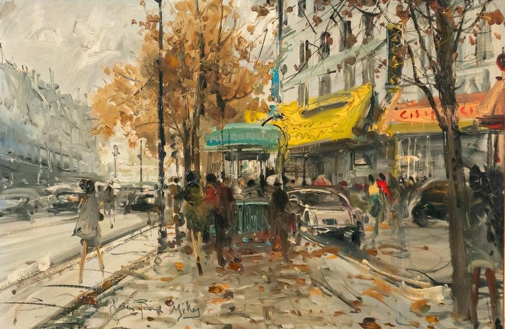 Appraisal: Jean Paul Milles th century Oil on board French street