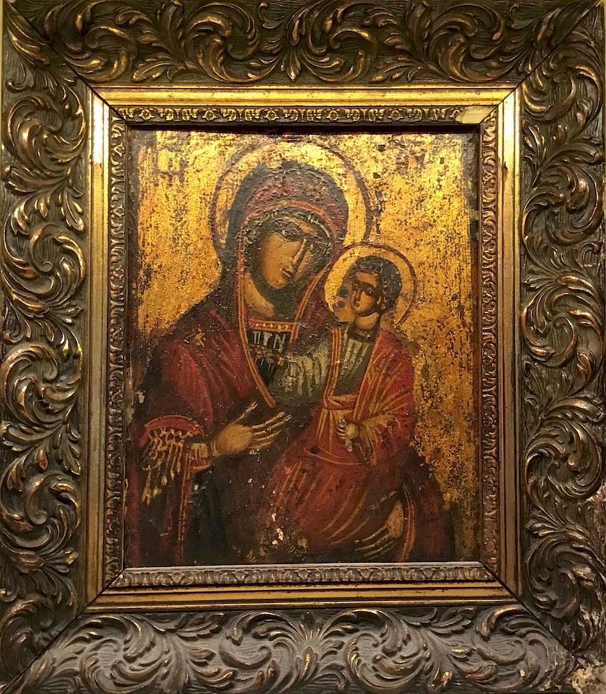 Appraisal: Byzantine Style Icon Wood Crete th Century In the capitol