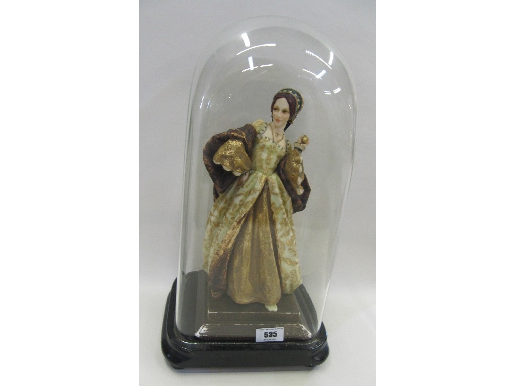 Appraisal: Wax over plaster figure of Anne Boleyn by Agatha Walker