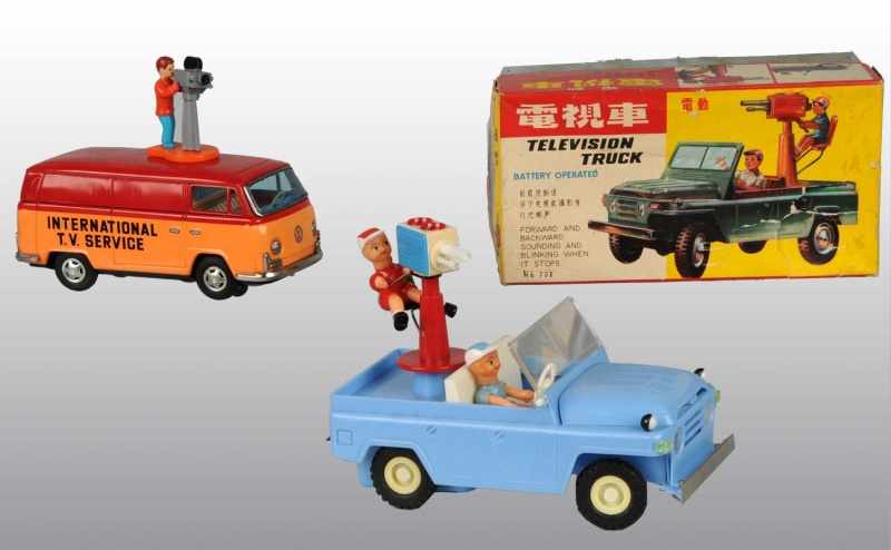 Appraisal: Lot of Television Truck Battery-Operated Toys Description Includes one Chinese