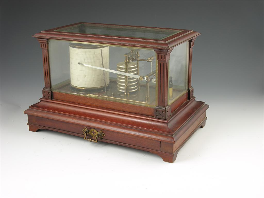 Appraisal: A mahogany cased barograph by Short amp Mason