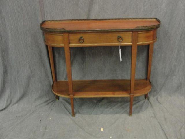 Appraisal: Demilune Tiered Server From a Manhattan home Dimensions h x