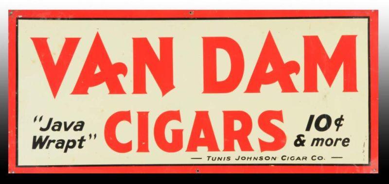 Appraisal: Van Dam Cigars Tin Sign Description Circa s Some minor