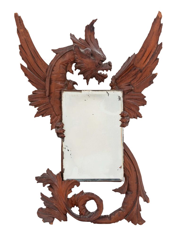 Appraisal: A Renaissance Revival Carved Walnut Mirror A Renaissance Revival Carved