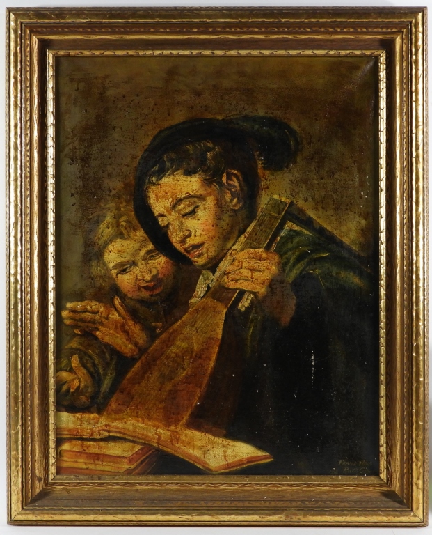 Appraisal: OLD MASTER'S STYLE YOUNG LUTE PLAYER O C PAINTING United