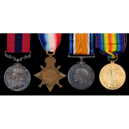 Appraisal: World War One DCM group of four and plaque Distinguished