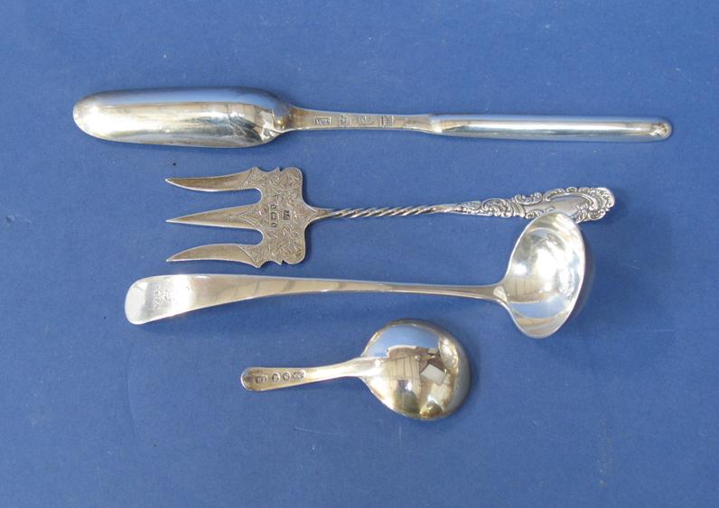 Appraisal: A GEORGE III SCOTTISH MARROW SCOOP of double ended form