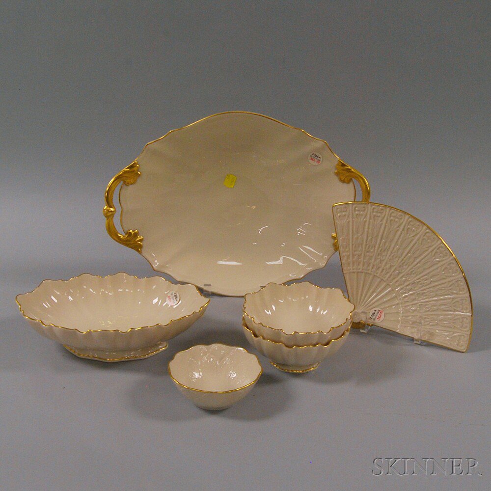 Appraisal: Six Pieces of Gilt Lenox China ht to wd to