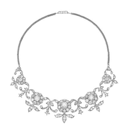 Appraisal: Antique Diamond Necklace with Chain Estimate -