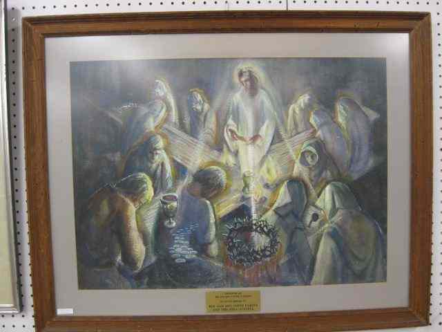 Appraisal: Watkins Religious Artwork Watercolor and gouache image area '' x