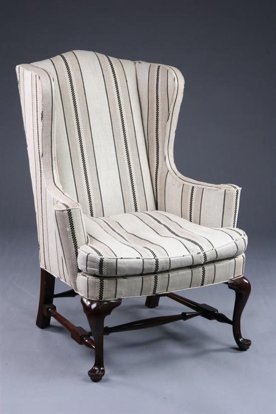 Appraisal: QUEEN ANNE STYLE EASY CHAIR th century in the Massachusetts