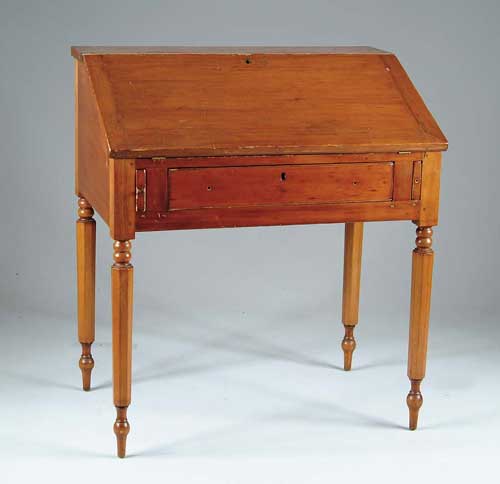 Appraisal: COUNTRY DROP FRONT SCHOOL MASTERS DESK Drop front slant lid