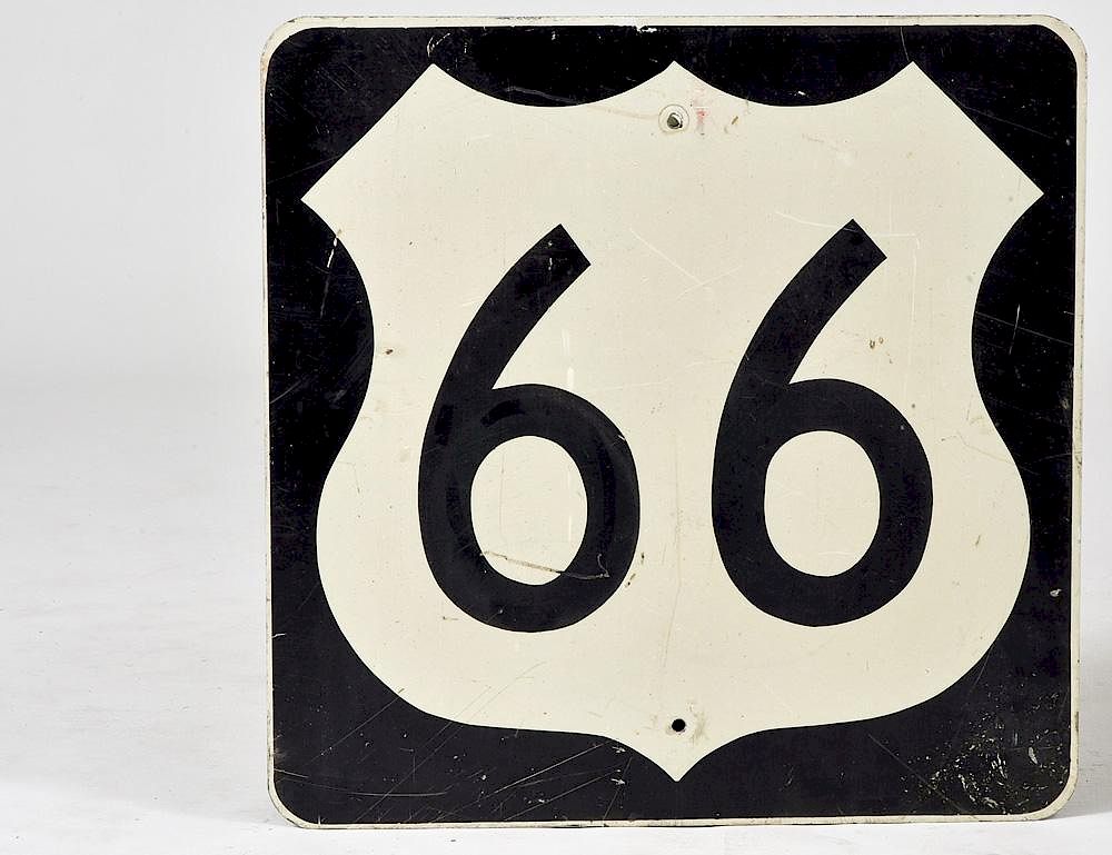 Appraisal: OFFICIAL ROUTE SIGN With Texas State Department Highway label Measuring