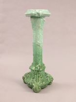 Appraisal: Art Nouveau Plant Stand Belgium Circa This fabulous ceramic art