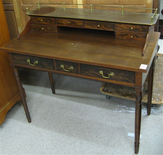 Appraisal: FEDERAL STYLE MAHOGANY WRITING TABLE Howard Ziegler cabinetmaker Philadelphia having