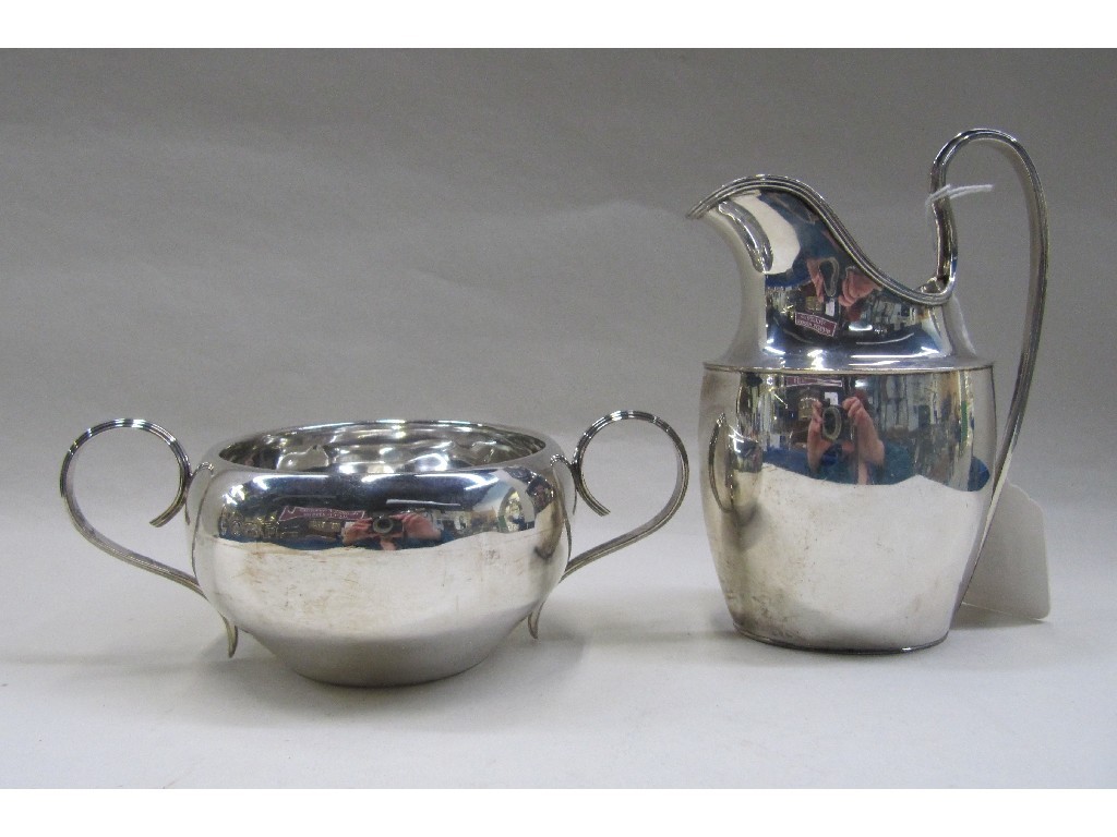 Appraisal: Lot comprising silver cream jug Birmingham and silver sugar bowl