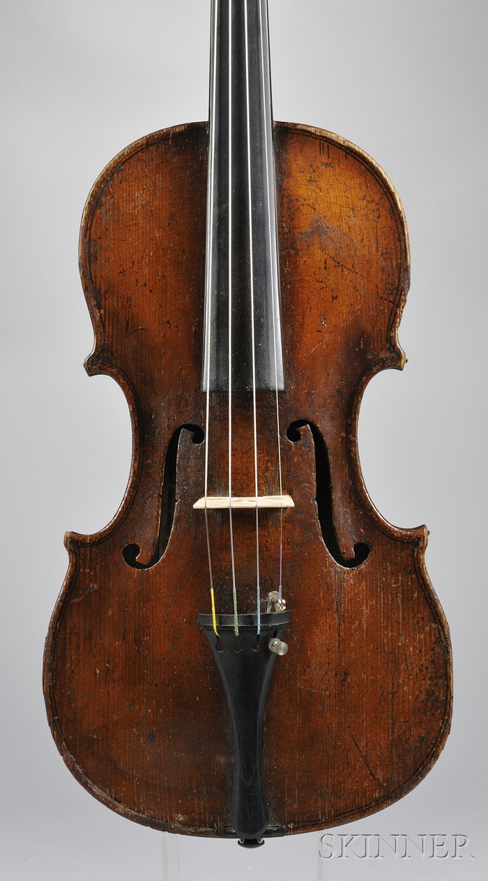 Appraisal: Saxon Violin c labeled TESTORE length of back mm