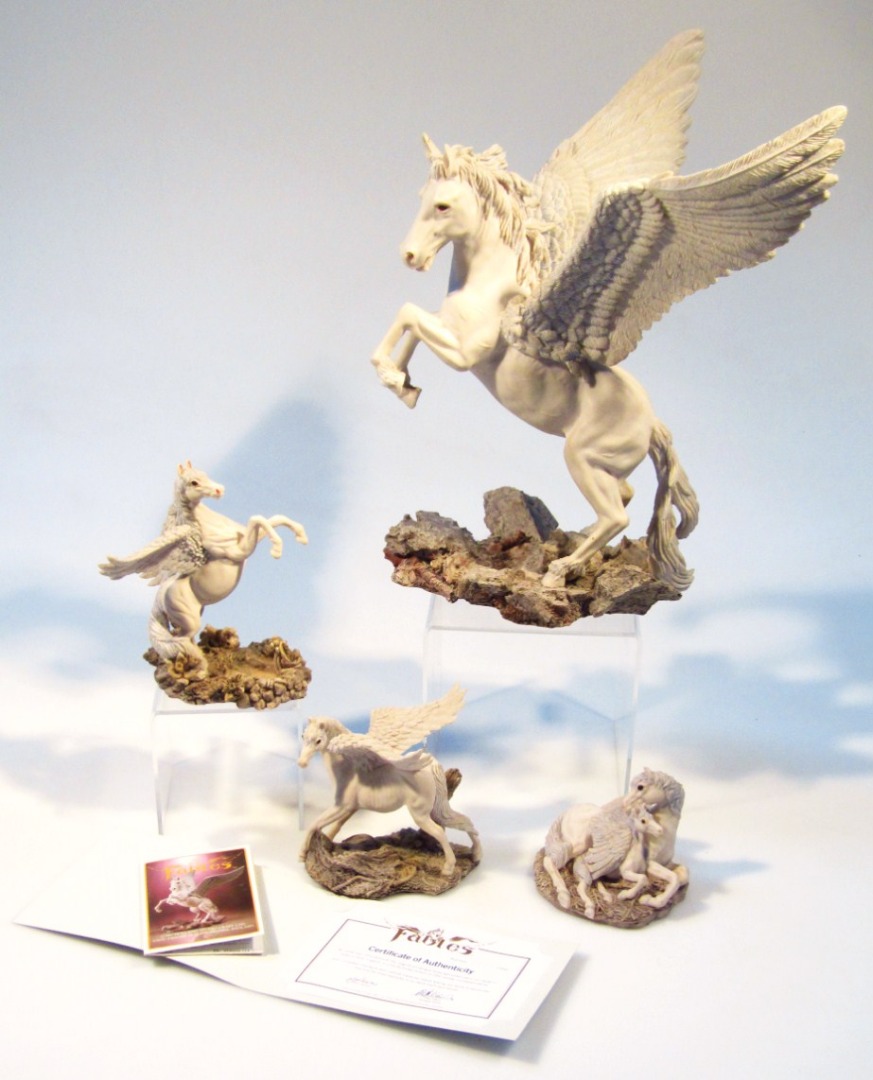 Appraisal: Various Holland Studio Fables collection figures to include Pegasus cm