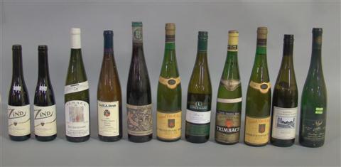 Appraisal: FOURTEEN MIXED BOTTLES OF AGED ALSACE-GERMAN WINE Includes one bottle