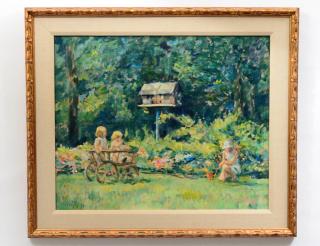 Appraisal: MARIE STOBBE American - Afternoon in the Garden Signed l