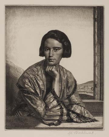 Appraisal: GERALD L BROCKHURST Viba Etching x mm x inches full