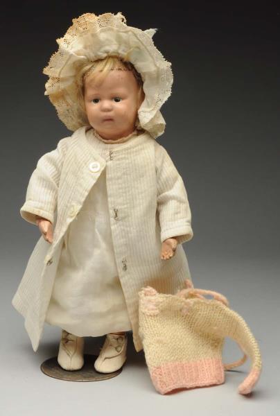 Appraisal: Petite Schoenhut Toddler Doll All wood spring jointed original face