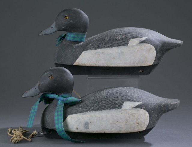 Appraisal: Two Blue Bill Drake Decoys by Ken Harris Painted wooden