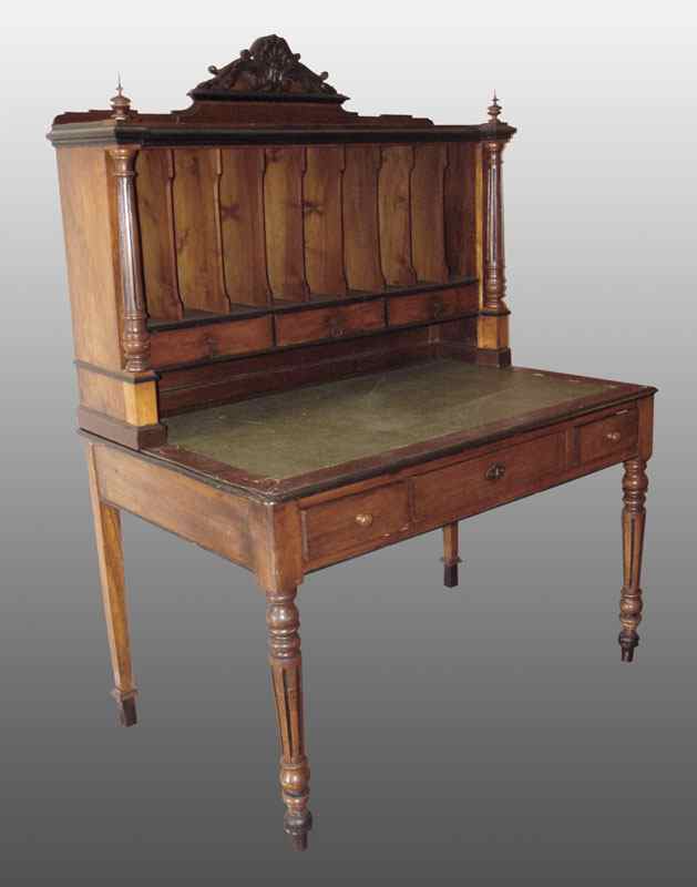 Appraisal: TH CENTURY PLANTATION DESK Applied carved shell and foliate scroll