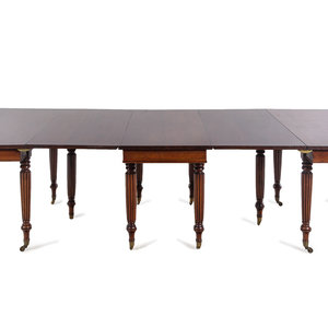 Appraisal: An English Mahogany Extension Dining Table th Century Height x