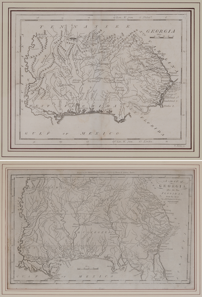 Appraisal: Two th Century Georgia Maps American A Map of Georgia